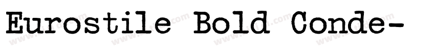 Eurostile Bold Conde字体转换